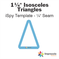 1¼" 36° Isosceles Triangle iSpy Template - ¼" Seam