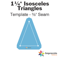 1¼" 36° Isosceles Triangle Template - ⅜" Seam
