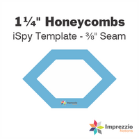1¼" Honeycomb iSpy Template - ⅜" Seam