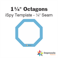1¼" Octagon iSpy Template - ¼" Seam
