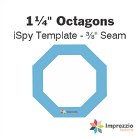 1¼" Octagon iSpy Template -  ⅜" Seam