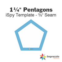 1¼" Pentagon iSpy Template - ⅜" Seam