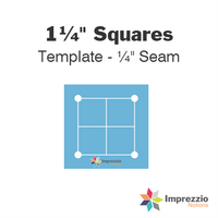 1¼" Square Template - ¼" Seam