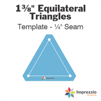 1⅜" Equilateral Triangle Template - ¼" Seam