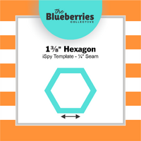 1⅜" Hexagon iSpy Template - ¼" Seam