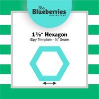 1⅜" Hexagon iSpy Template - ⅜" Seam