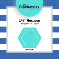 1⅜" Hexagon Template - ⅜" Seam