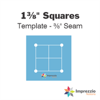 1⅜" Square Template - ⅜" Seam