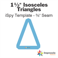 1½" 36° Isosceles Triangle iSpy Template - ⅜" Seam