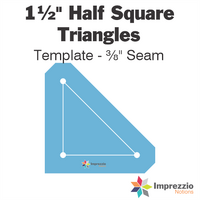 1½" Half Square Triangle Template - ⅜" Seam