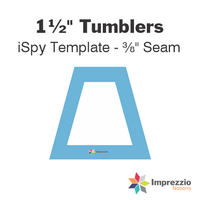 1½" Tumbler iSpy Template - ⅜" Seam