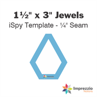 1½" x 3" Jewel iSpy Template - ¼" Seam