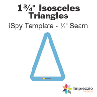 1¾" 36° Isosceles Triangle iSpy Template - ¼" Seam