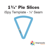 1¾" Pie Slice iSpy Template - ¼" Seam