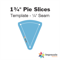 1¾" Pie Slice Template - ¼" Seam