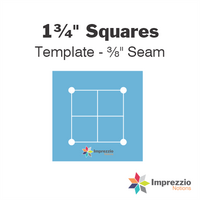 1¾" Square Template - ⅜" Seam