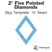 2" Five Pointed Diamond iSpy Template - ⅜" Seam