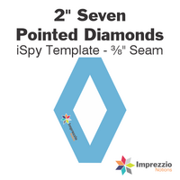 2" Seven Pointed Diamond iSpy Template -  ⅜" Seam
