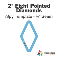 2" Eight Pointed Diamond iSpy Template - ⅜" Seam