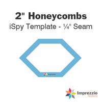 2" Honeycomb iSpy Template - ¼" Seam