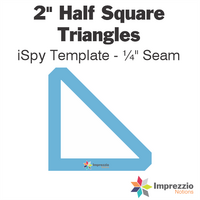 2" Half Square Triangle iSpy Template - ¼" Seam