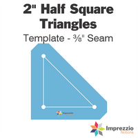 2" Half Square Triangle Template - ⅜" Seam