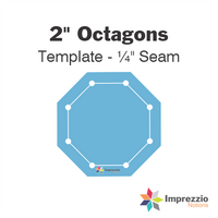2" Octagon Template - ¼" Seam