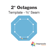 2" Octagon Template - ⅜" Seam