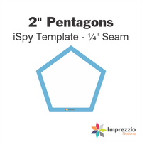 2" Pentagon iSpy Template - ¼" Seam