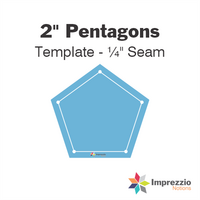 2" Pentagon Template - ¼" Seam