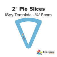 2" Pie Slice iSpy Template - ⅜" Seam