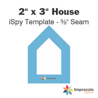 2" x 3" House iSpy Template - ⅜" Seam