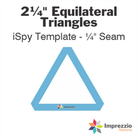 2¼" Equilateral Triangle iSpy Template - ¼" Seam