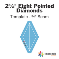 2½" Eight Pointed Diamond Template - ⅜" Seam