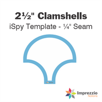 2½" Clamshell iSpy Template - ¼" Seam
