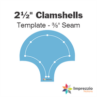 2½" Clamshell Template - ⅜" Seam