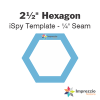 2½" Hexagon iSpy Template - ¼" Seam