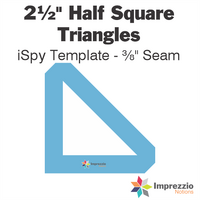 2½" Half Square Triangle iSpy Template - ⅜" Seam