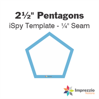 2½" Pentagon iSpy Template - ¼" Seam