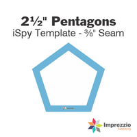 2½" Pentagon iSpy Template - ⅜" Seam