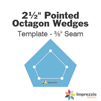 2½" Pointed Octagon Wedge Template - ⅜" Seam