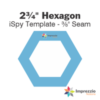 2¾" Hexagon iSpy Template - ⅜" Seam