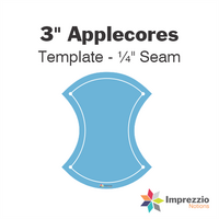 3" Applecore Template - ¼" Seam