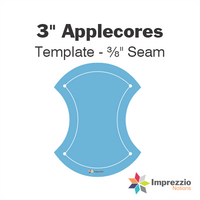 3" Applecore Template - ⅜" Seam