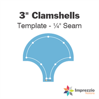 3" Clamshell Template - ¼" Seam