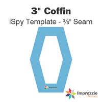 3" Coffin iSpy Template - ⅜" Seam