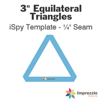 3" Equilateral Triangle iSpy Template - ¼" Seam