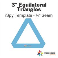 3" Equilateral Triangle iSpy Template - ⅜" Seam