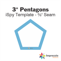 3" Pentagon iSpy Template - ⅜" Seam
