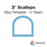 3" Scallop iSpy Template - ¼" Seam